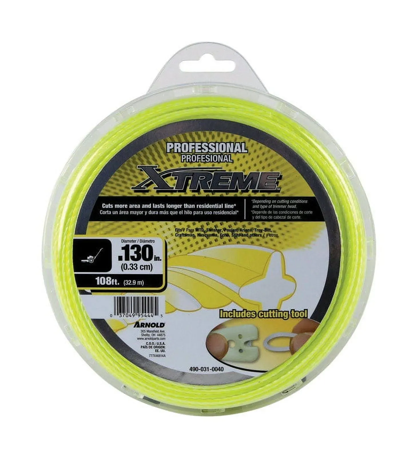 Arnold Xtreme Professional Grade 0.130 in. Dia. x 108 ft. L Trimmer Line