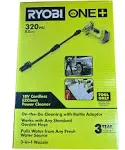 RYOBI ONE+ 18V EZClean 320 PSI 0.8 GPM Cordless Battery Cold Water Pow