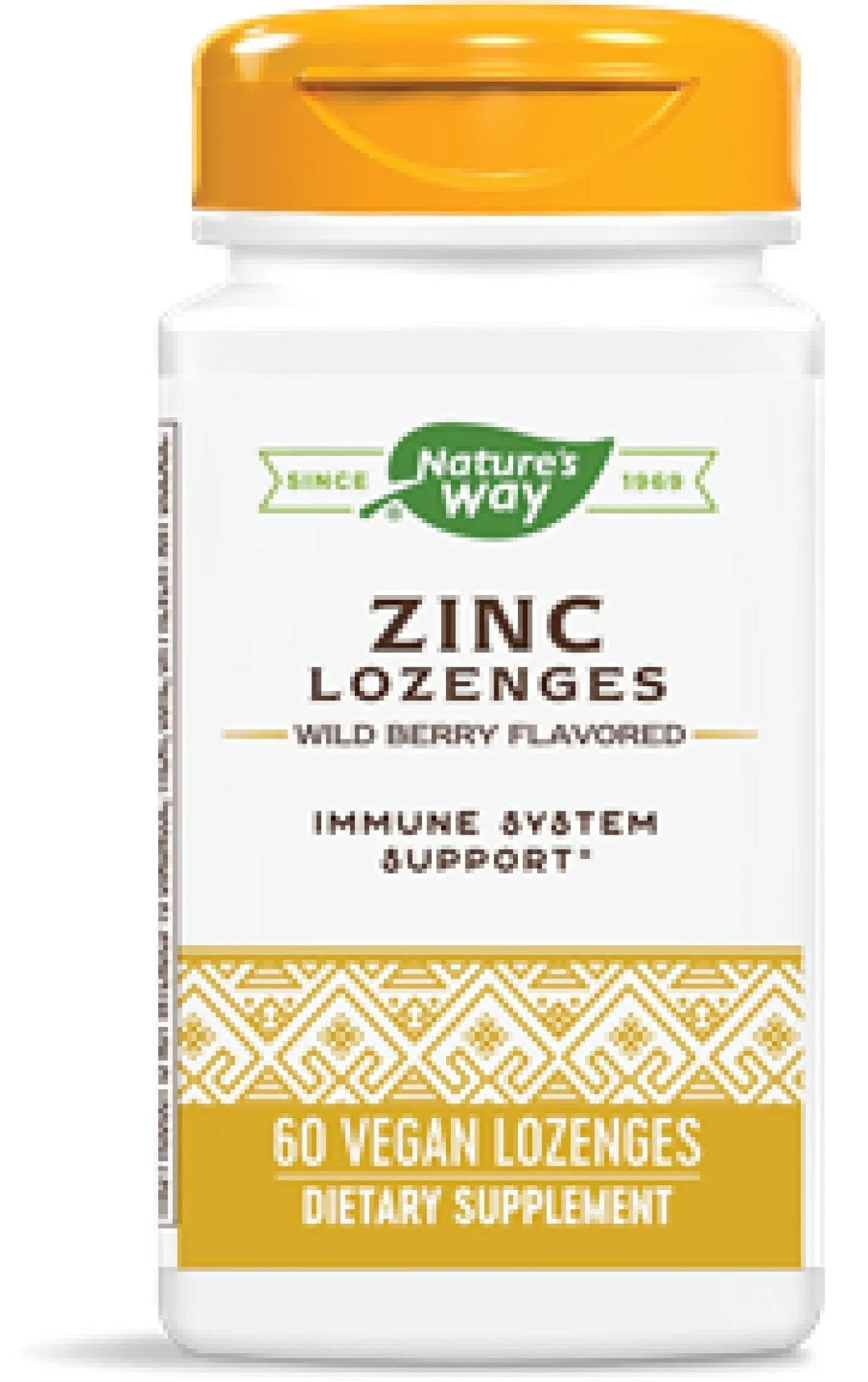 Nature's Way Zinc Lozenges Wild Berry Flavored 60 Vegan Lozenges