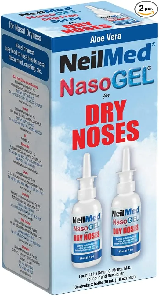 NeilMed NasoGel Drip Free Gel Spray, 1 fl oz (Pack of 2)