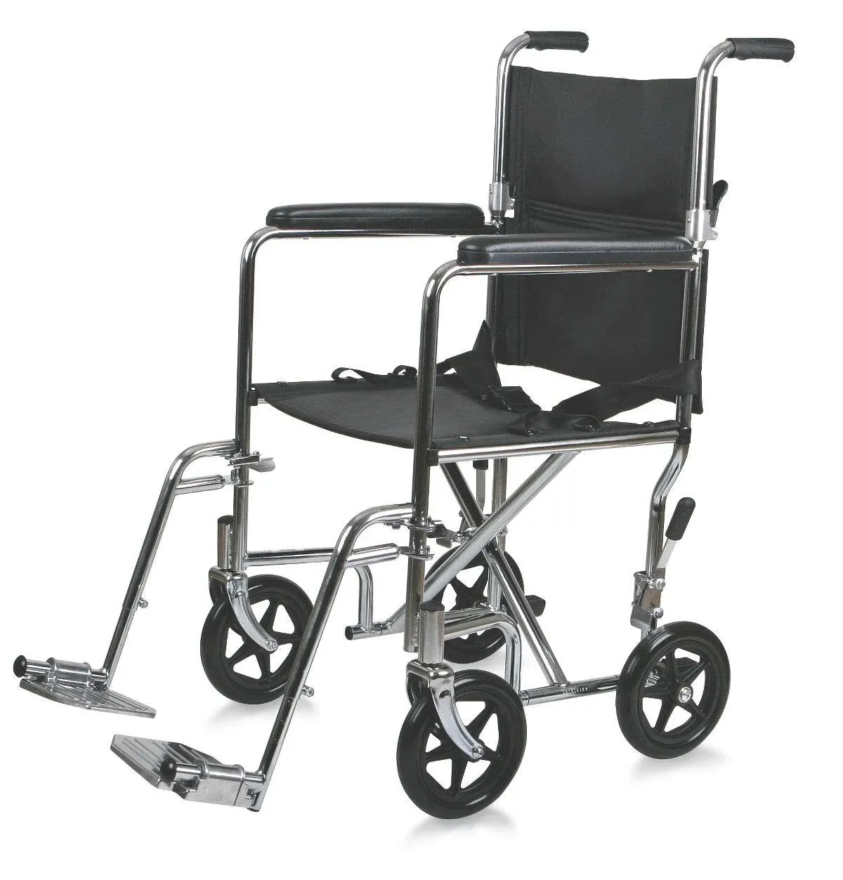 Medline Extra Wide Bariatric Wheelchair, 24" Wide Seat, Supports up to 500 lbs., Black