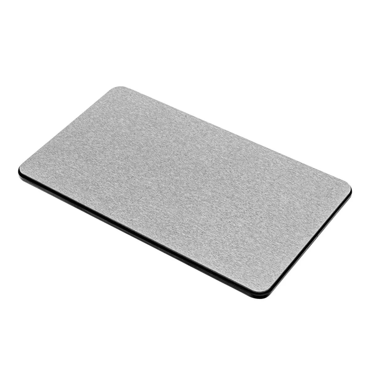 madesmart Dish Mat Granite Drying Stone Collection, Accelerates Moisture Evaporation, Natural & Mineral Materials, Non-Slip Base, Grey