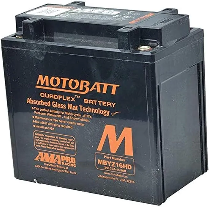 Motobatt Battery For BMW R1200GS 1200cc 05-12 MBYZ16HD