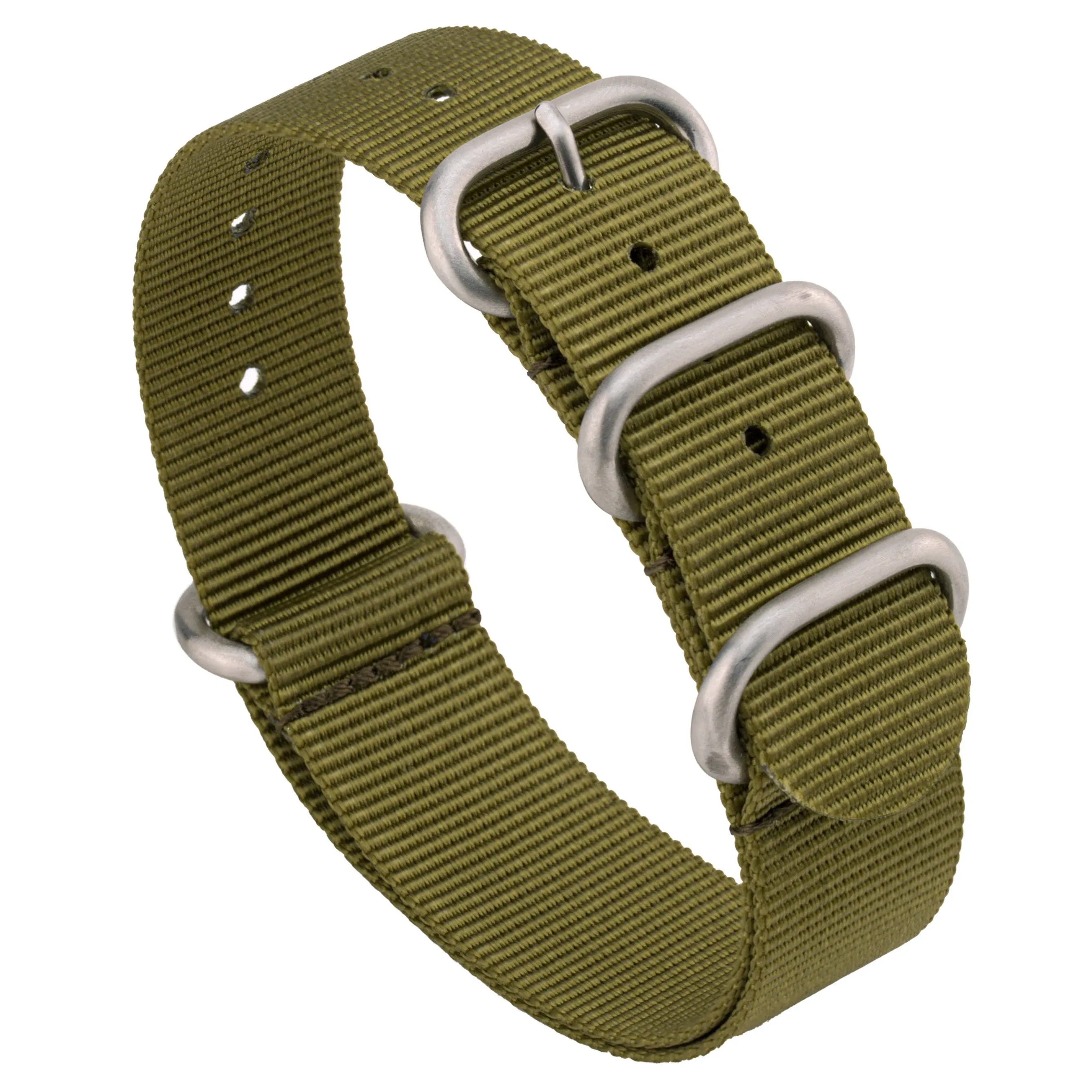 Army Green Ballistic Nylon Zulu Watchband + Tool Army Green / 20mm