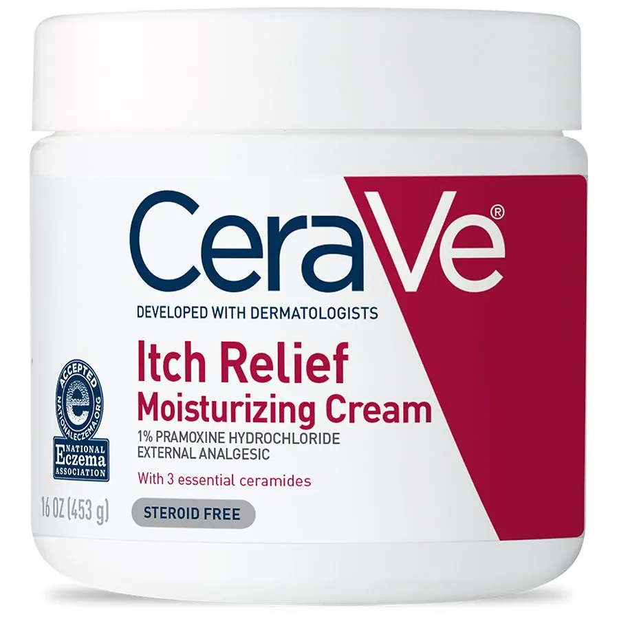 Itch Relief Moisturizing Cream with Pramoxine Hydrochloride for Dry Skin