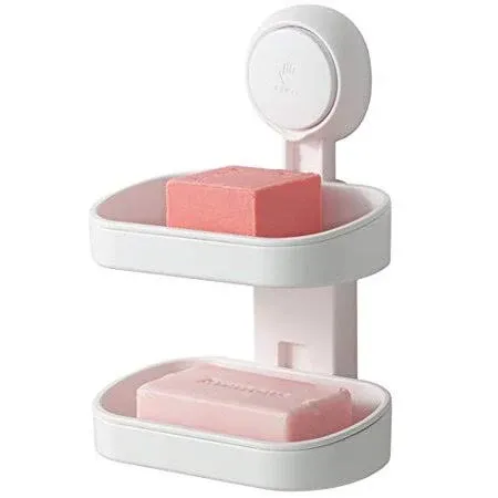 TAILI Double Layer Soap Dish Suction Cup Soap Holder