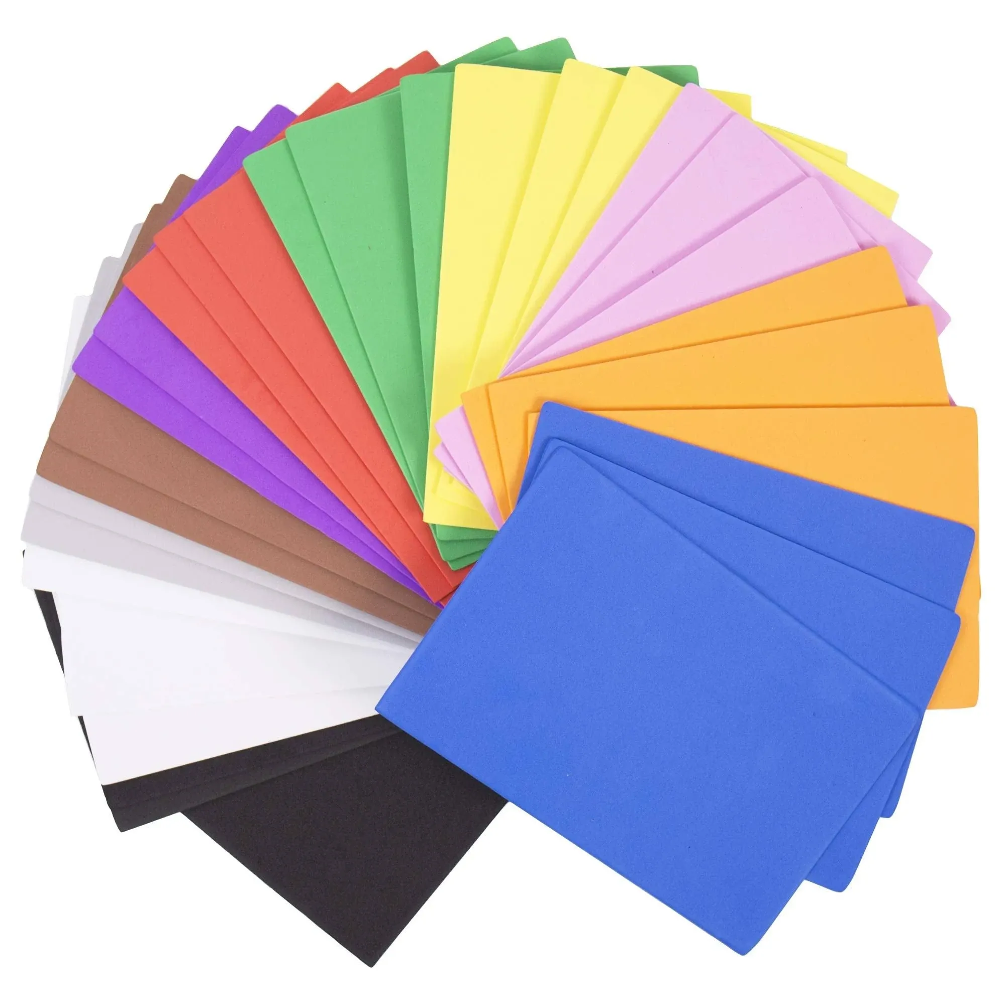 Horizon Group USA Assorted Rainbow 30-Pack Foam Sheets, 8.5x5.5-Inch &amp; 2mm, Value Pack of EVA Foam Sheets in 11 Colors for Crafts Projects,