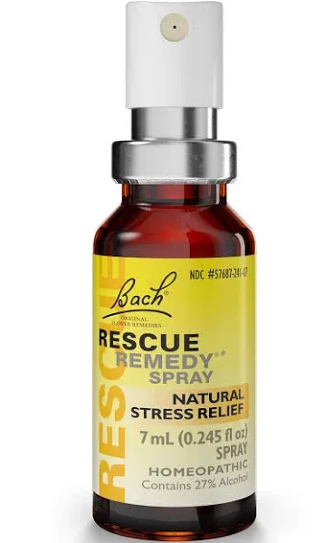 Bach Original Flower Remedies Rescue Remedy Natural Stress Relief, Spray - 0.245 fl oz