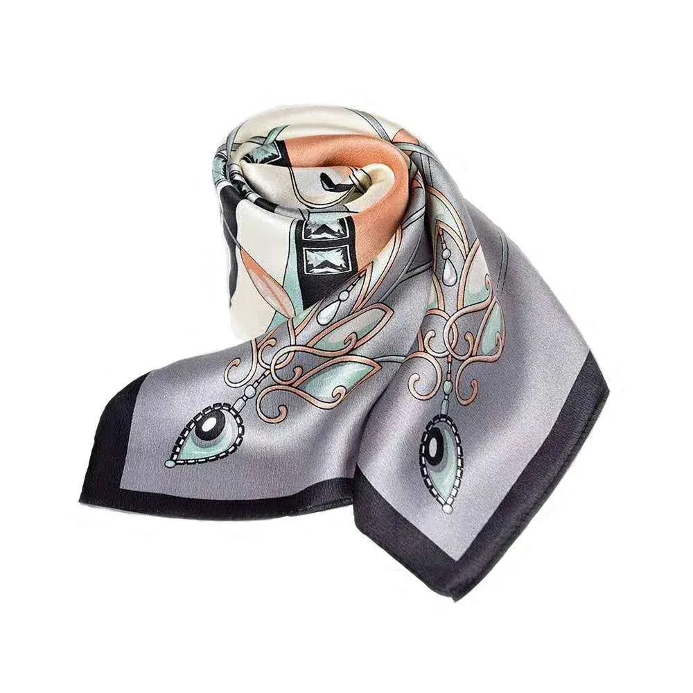 Andantino 100% Pure Mulberry Silk Scarf for Hair-27x27- Women Men Neck Scarves ...