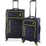 Nautica Emry 2pc Softside Luggage Set, Navy Yellow