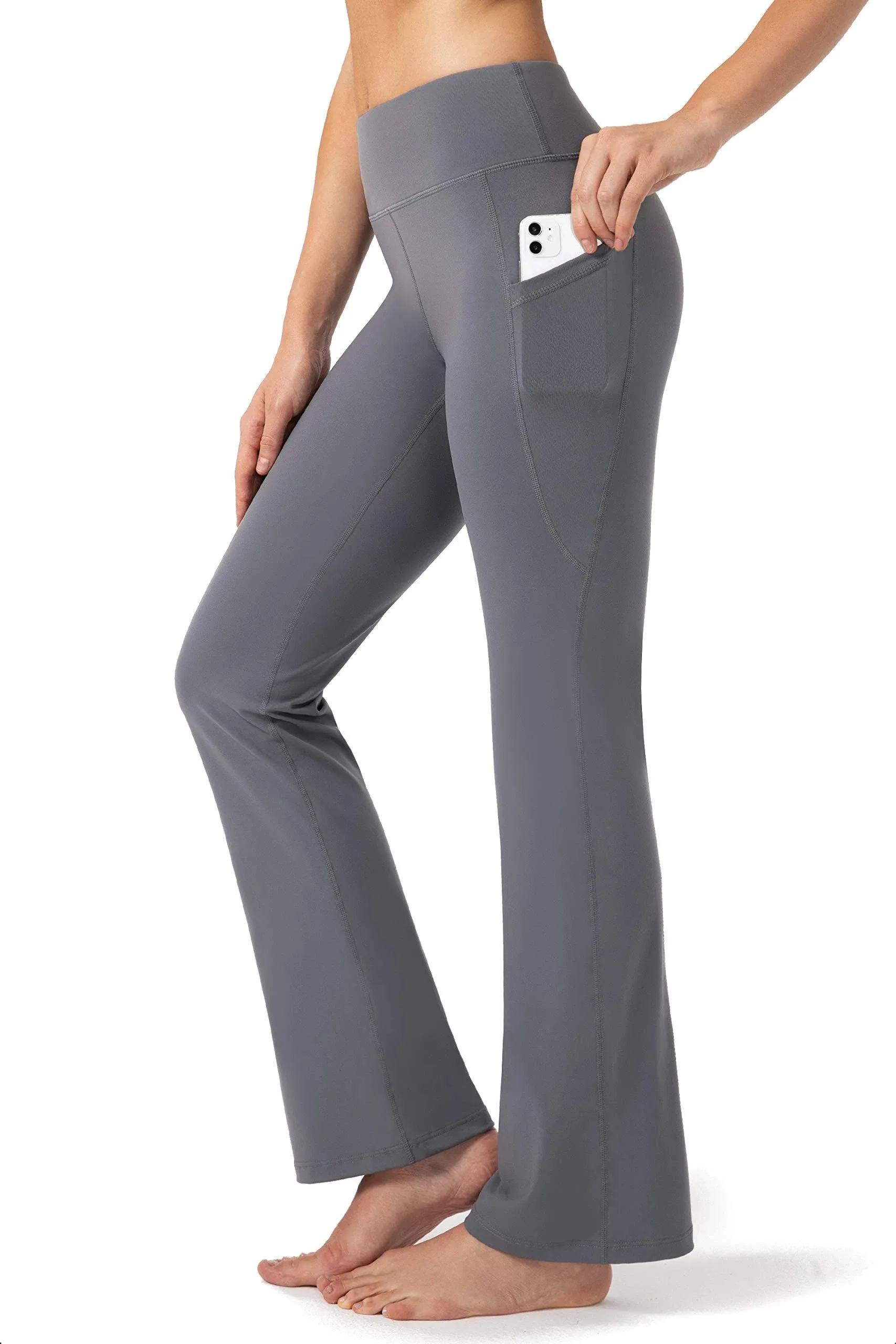 28&#034;/30&#034;/32&#034;/34<wbr/>&#034; Inseam Women&#039;s Bootcut Yoga Pants Long Bootleg High-Waisted Flar