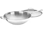 Cuisinart Chef's Classic Stainless Stir-Fry Pan with Glass Cover, 14"