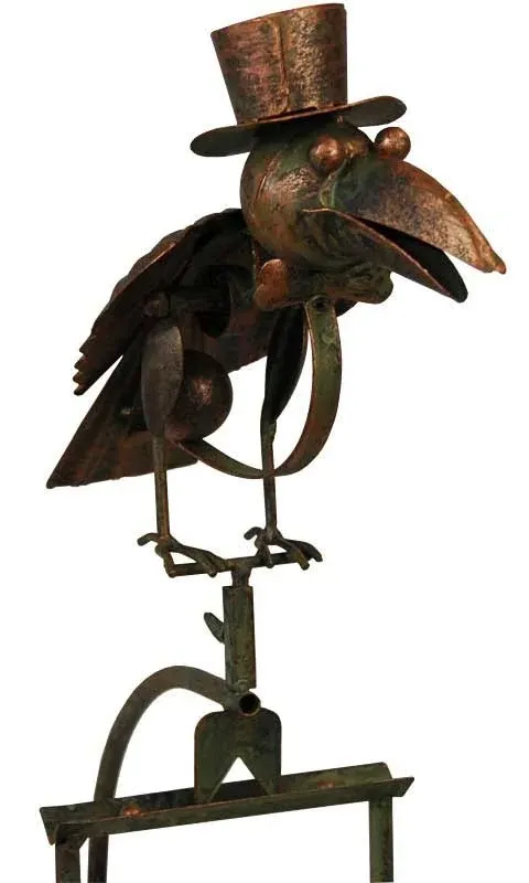 Esschert Design ZYCT810 Metal Bird Rocker Stake with Hat