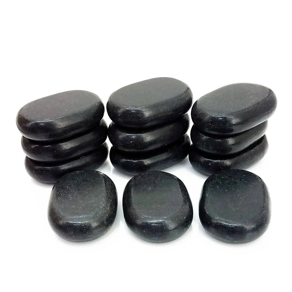 Royal Massage 12pc Medium Basalt Hot Stone Set E