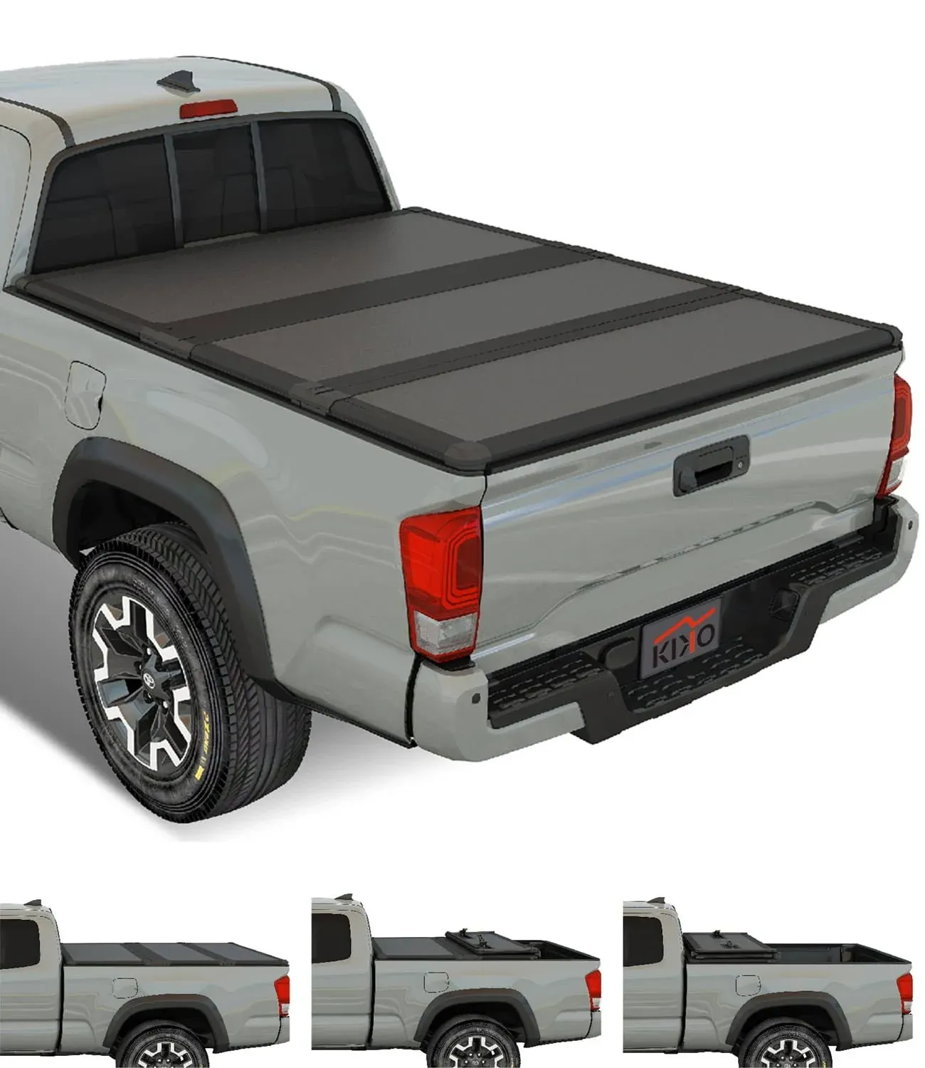 Kikito Professional FRP Hard Tri-Fold Truck Bed Tonneau Cover for 2016-2024 T...