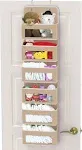 Simple Houseware Over Door/Wall Mount 6 Clear Window Pocket Organizer, Beige, Size: 6-Pocket