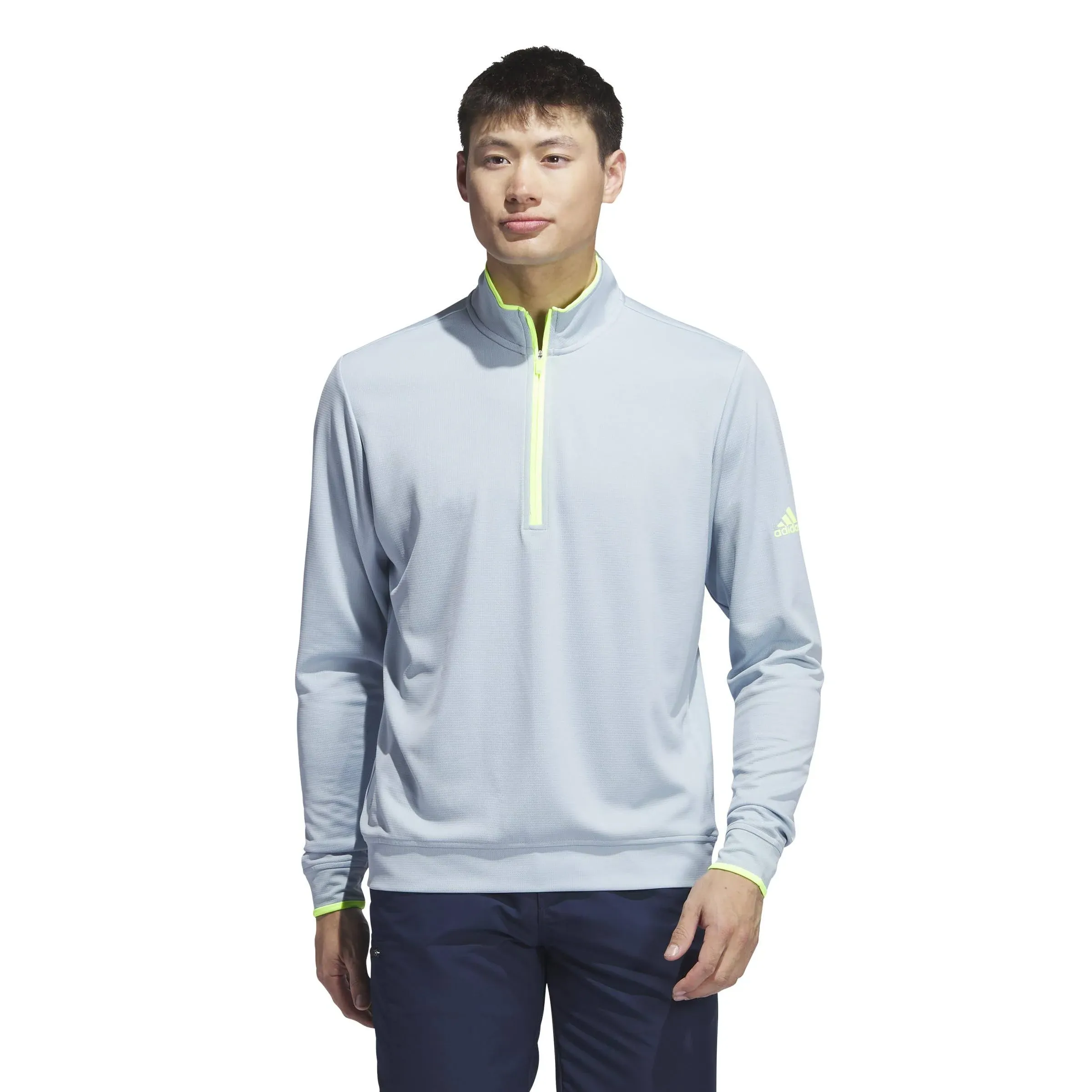 Adidas Quarter-Zip Men's Golf Pullover - Blue, Size: Small