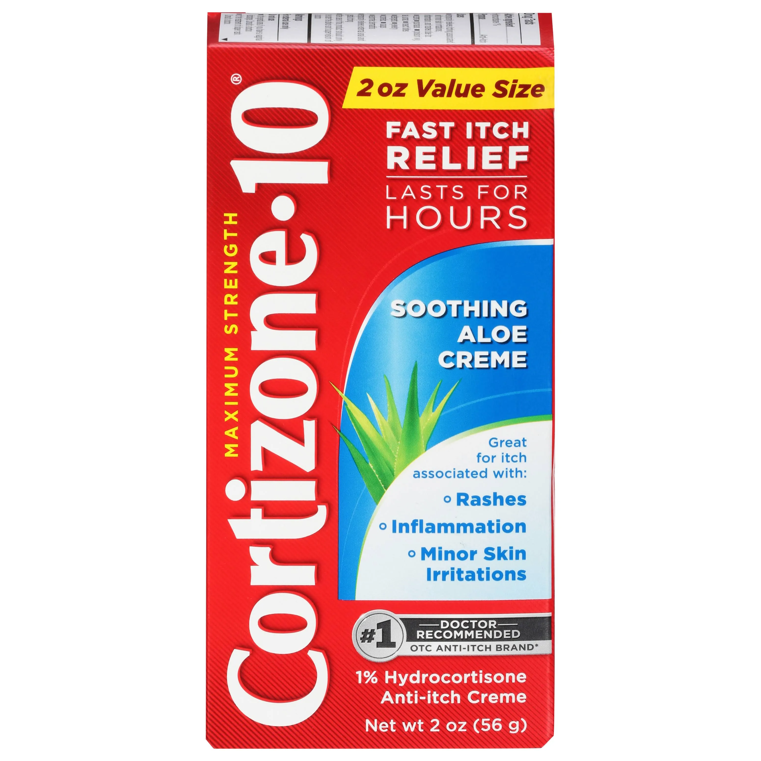 Cortizone 10 Maximum Strength Soothing Aloe Anti-Itch Cream, 2 oz.