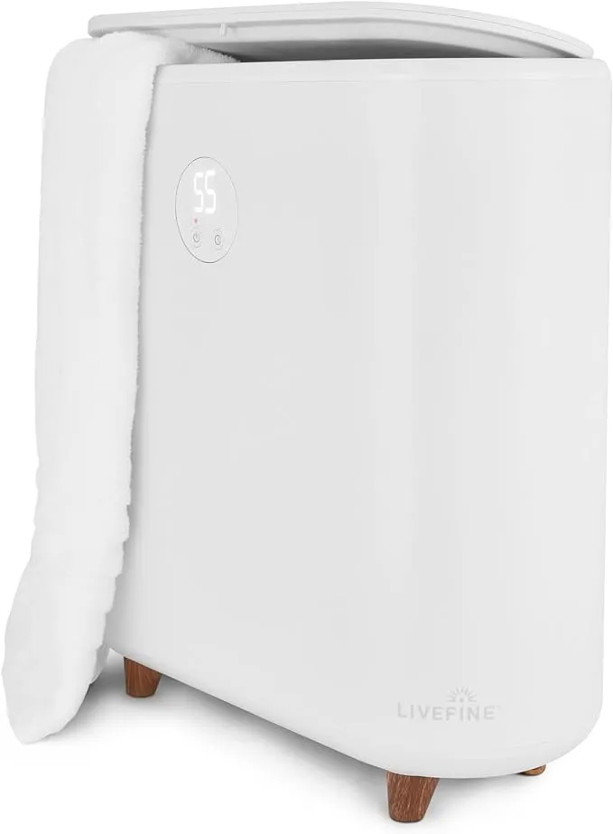 Live Fine Towel Warmer | Large Bucket Style Luxury Heater with LED Display, Adjustable Timer, Auto Shut-Off | Fits Up to Two 40” x 70” Oversized Towels