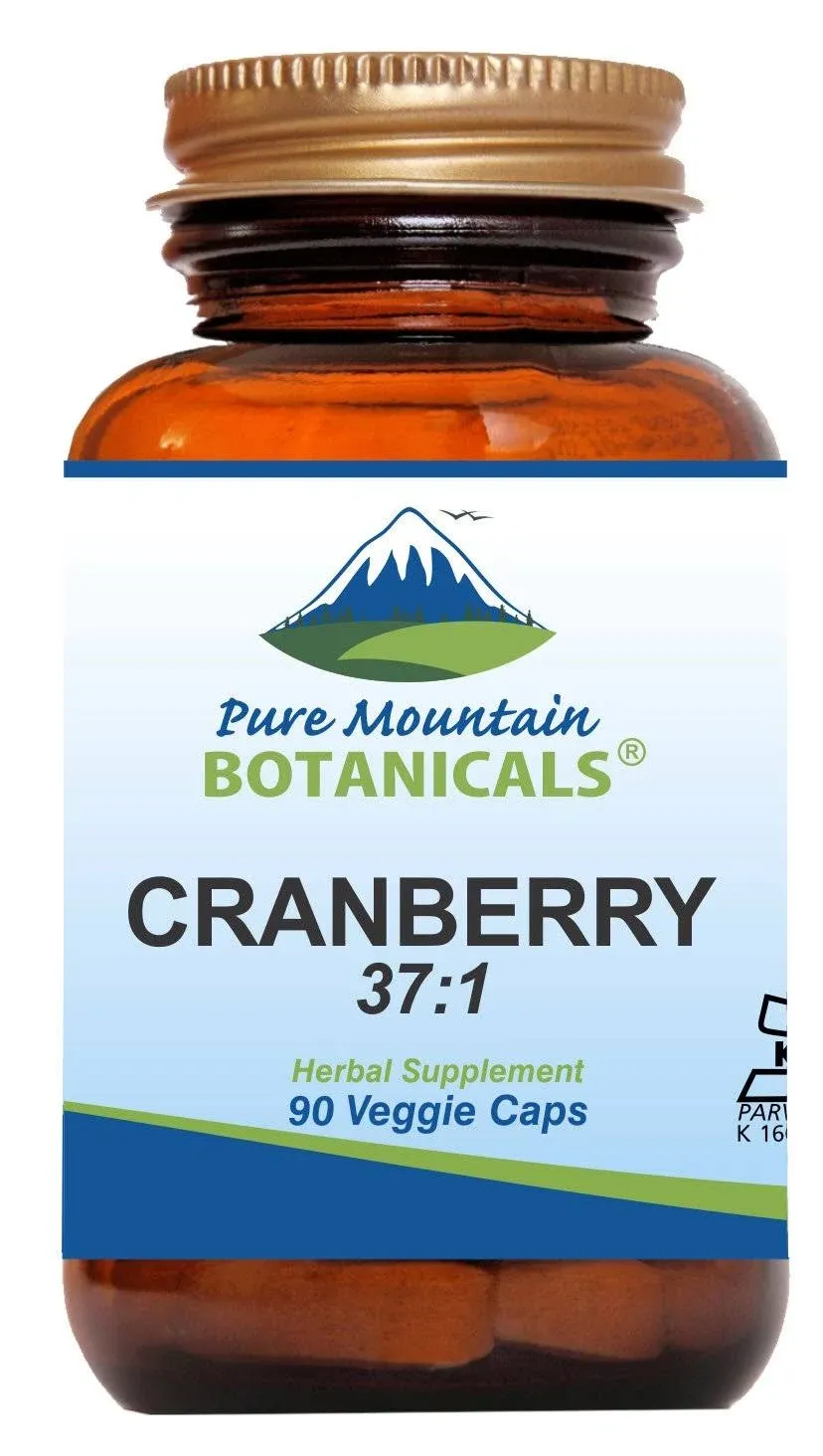 High Potency Cranberry Pills 37:1 Cranberry Concentrate Extract - 90 Veggie ...