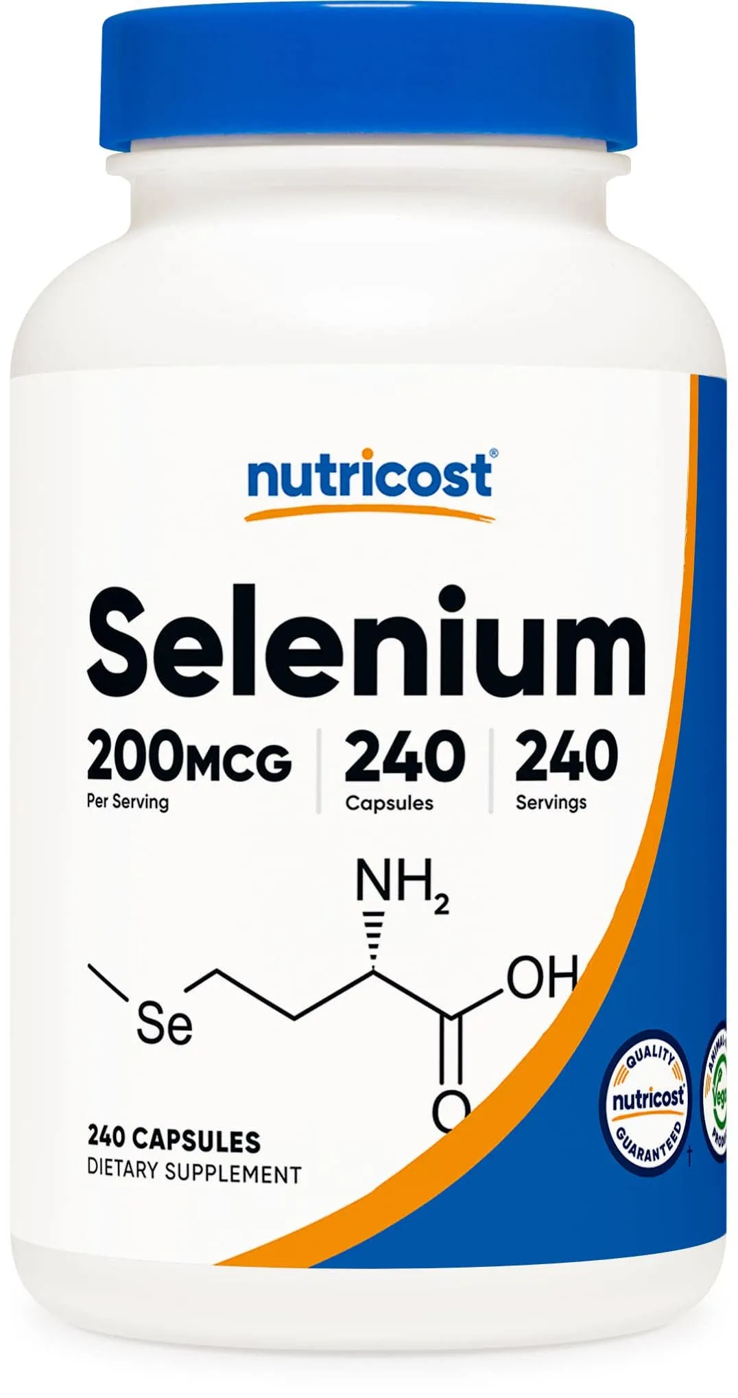 Nutricost Selenium 200mcg, 240 Veggie Capsules, Non-GMO, Gluten Free