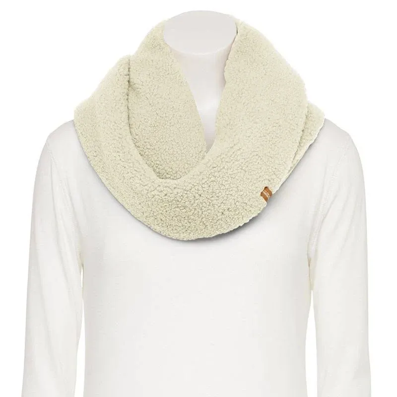 Ugg Koolaburra Brushed Fleece Infinity Scarf Scarves White : One Size