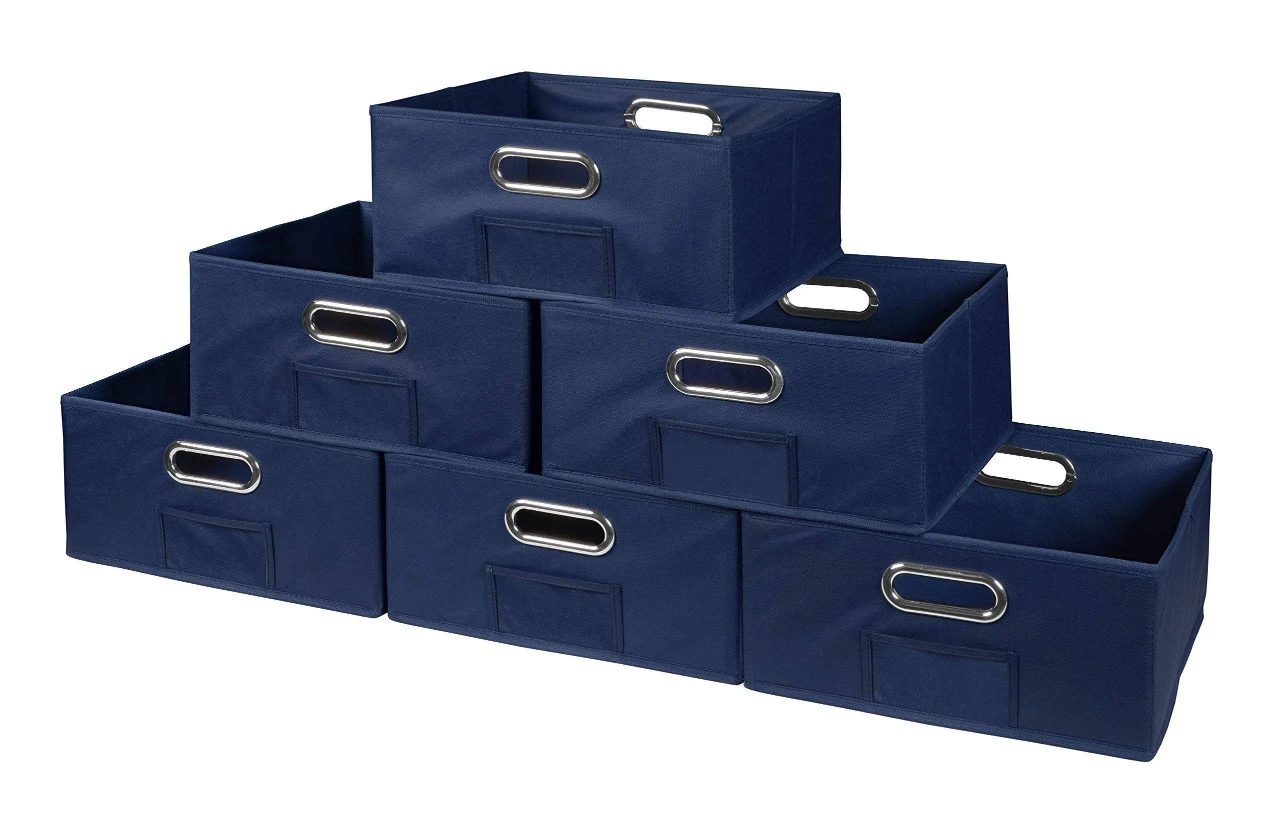 Niche Cubo (12-in W x 6-in H x 12-in D) Blue Fabric Collapsible Stackable Bin Lowes.com