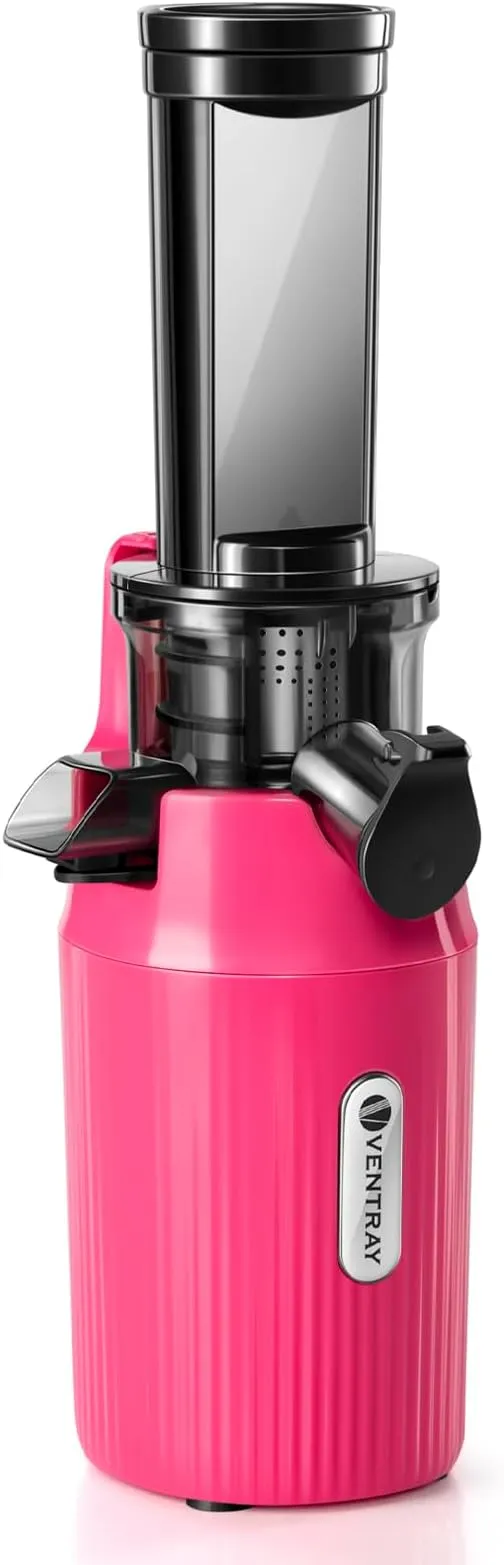 Ventray Essential Ginnie Juicer, Compact & Slow, Nutrient Dense, Vibrant Pink