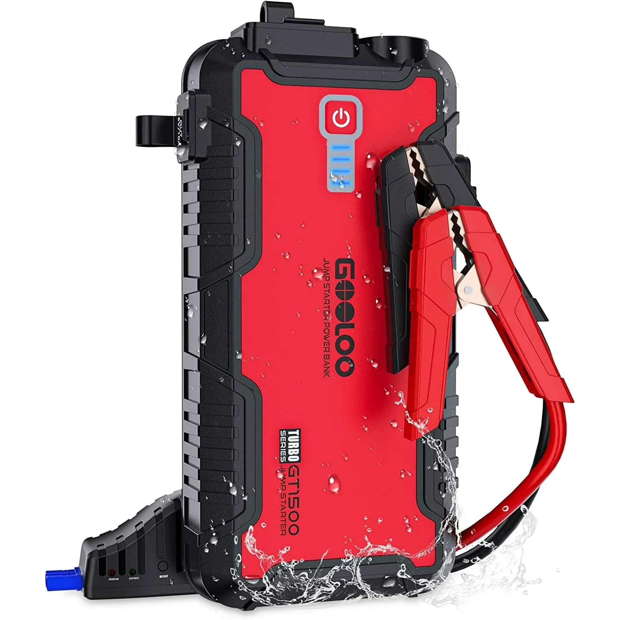 Jump Box--GOOLOO GT1500 Water & Dust Resistant, 1500A Peak Portable Lithium Battery Jump Starter. for Up to 8.0L Gas or 6.0L Diesel Engine