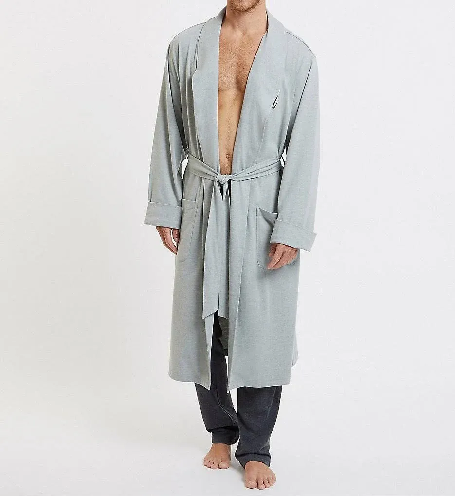 Nautica Men's Shawl-Collar Robe - Grey