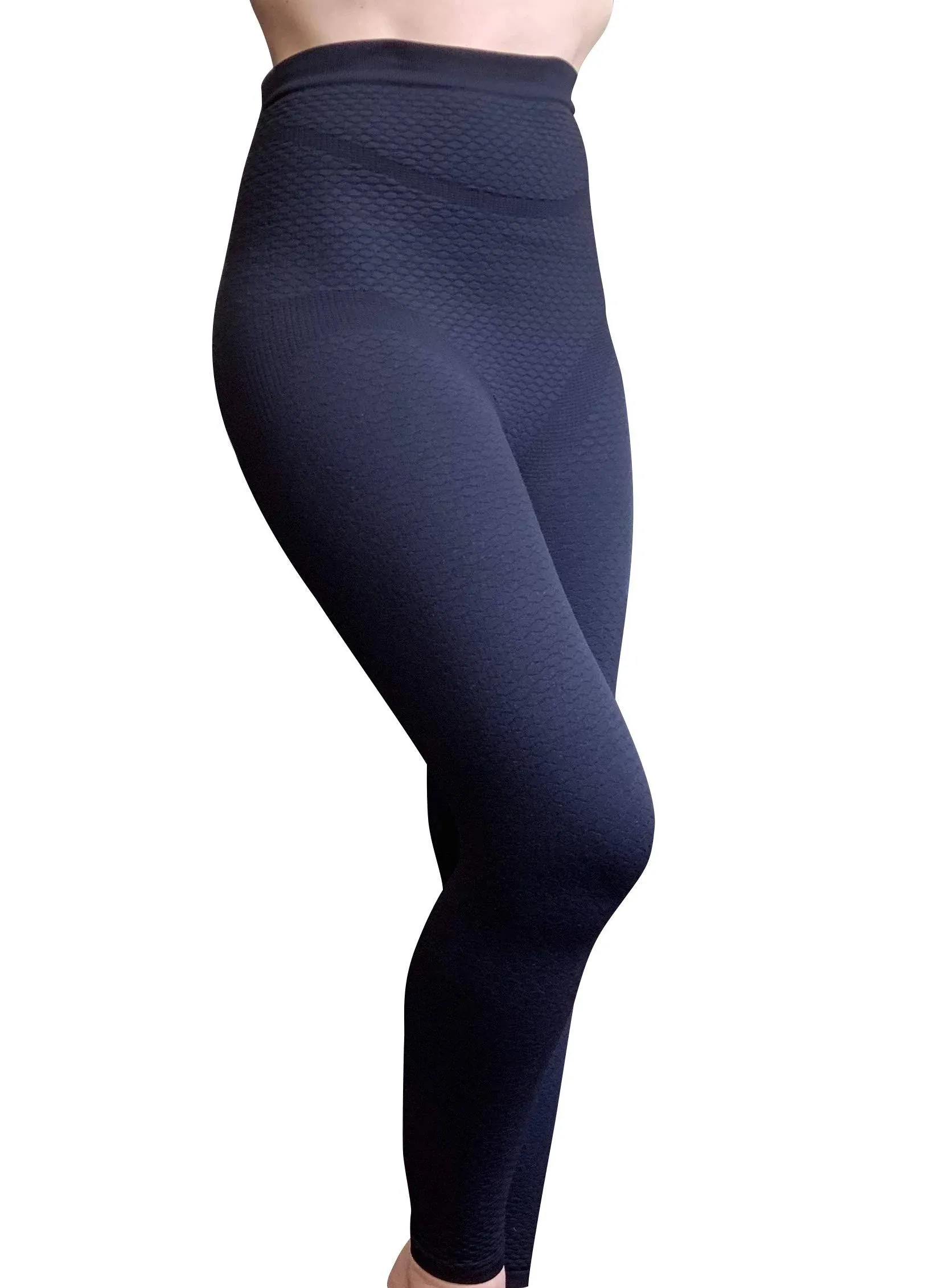 Bioflect Compression Leggings with Far Infrared Therapy and Micro-Massage Knit - for Slimming Support and Comfort - Lipedema, Lymphedema, Inflammation