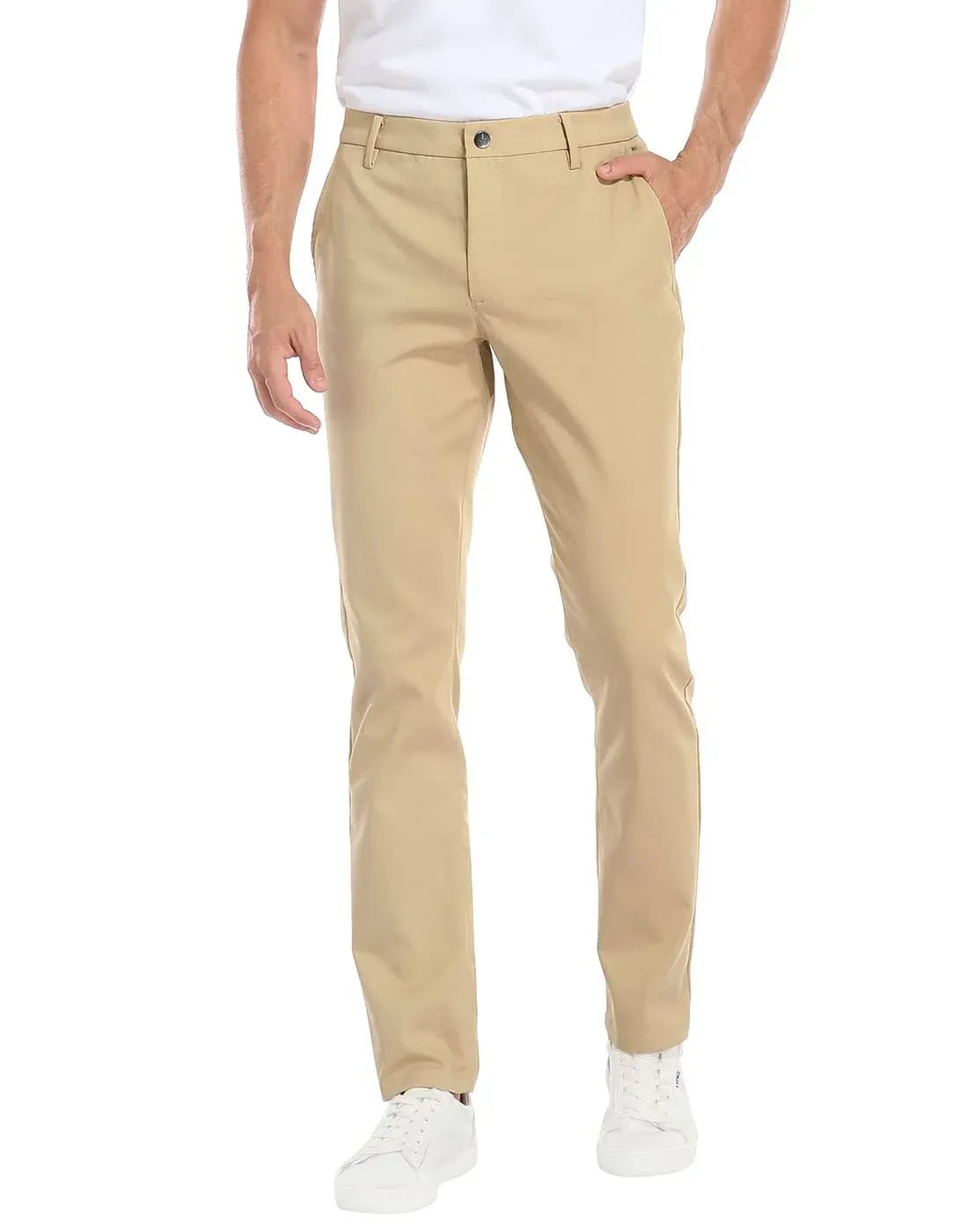 LRD Mens Stretch Golf Pants – Lightweight Performance Slim Fit Golf Pant for Men