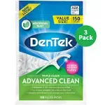 Triple Clean Advanced Clean Floss Picks, No Break &amp; No Shred Floss, 150 Count, 6