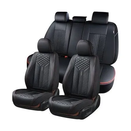 Coverado Car Seat Covers Full Set, 5 SEATS Car Seat Protector, Car Seat Cover, Breathable Car Seat Covers Front SEATS Back Seats, Black Car Seat