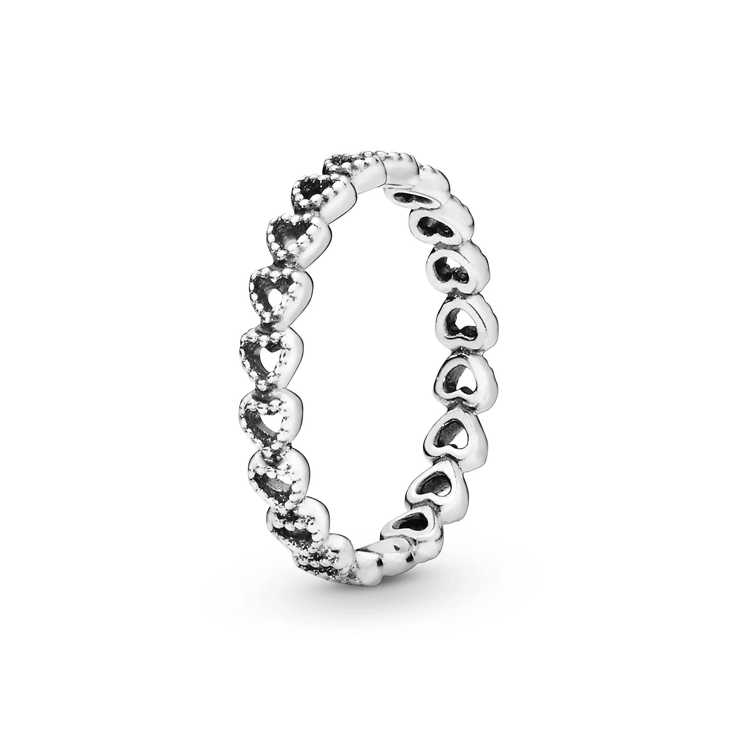 PANDORA Jewelry Band of Hearts Sterling Silver Ring