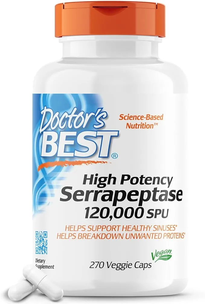 Doctor's Best High Potency Serrapeptase, Veggie Caps - 270 count