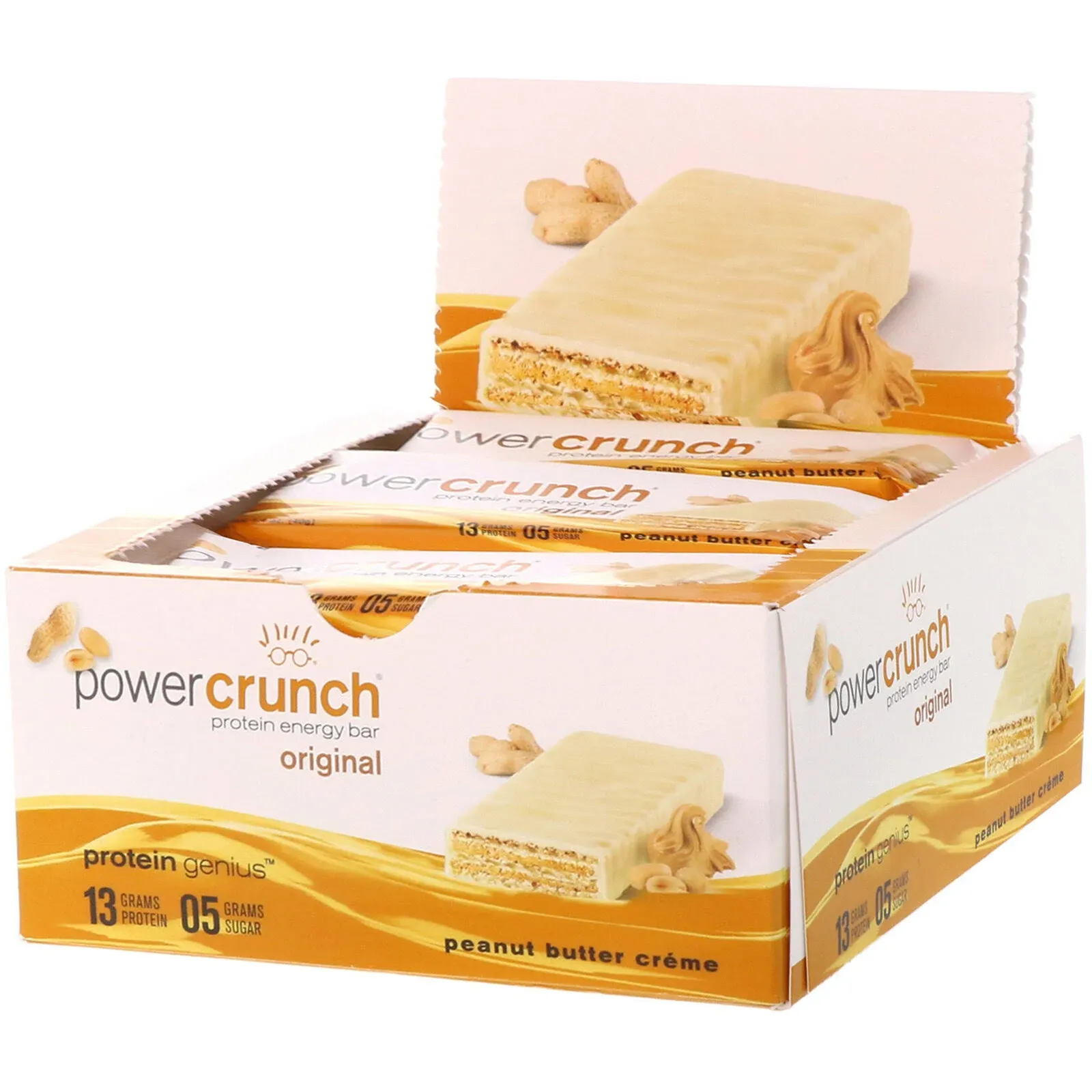 Power Crunch Protein Energy Bar, Peanut Butter Creme - 12 pack, 1.4 oz bars