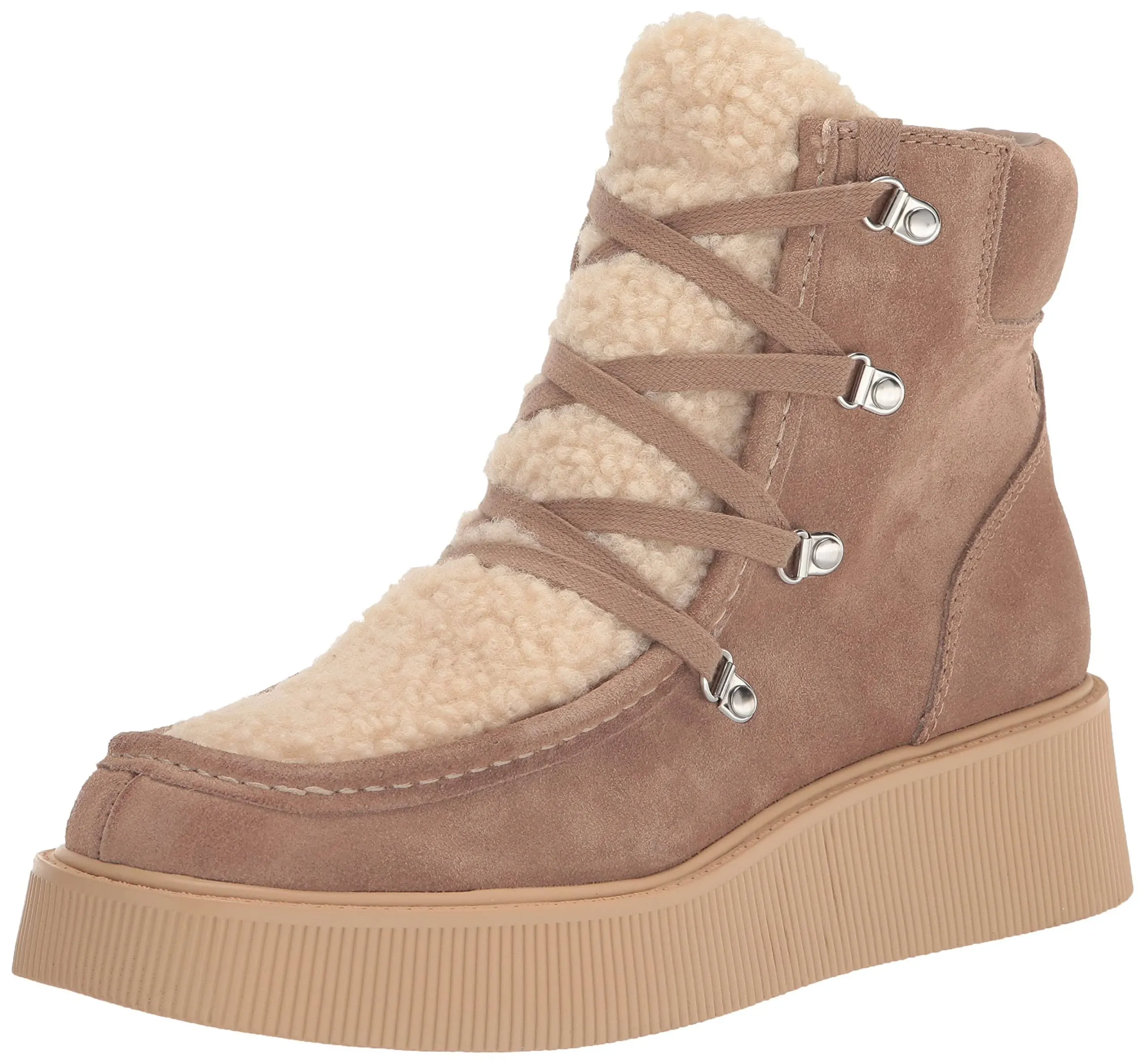 Women's Dolce Vita Jasmin Shearling Boots 6 Truffle Suede