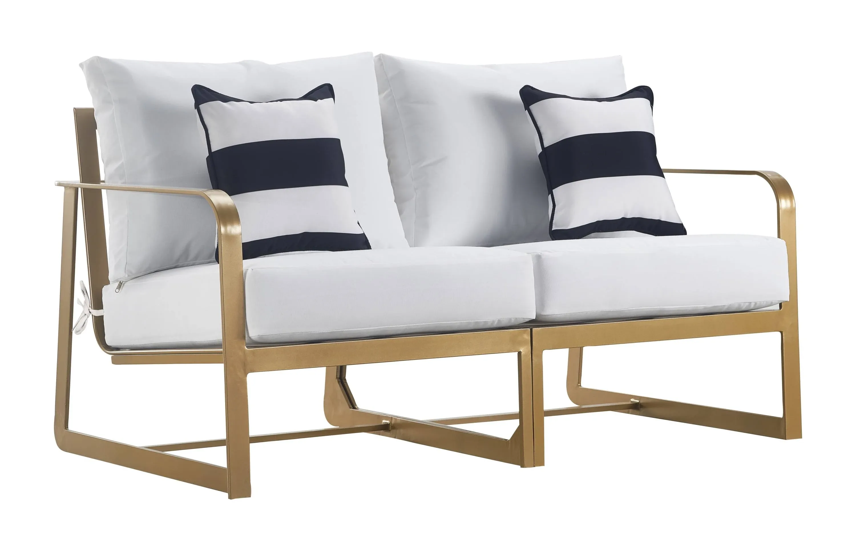 Elle Decor Mirabelle Modern Outdoor Patio Modular Furniture Collection, White or Gold Frame, Sofa