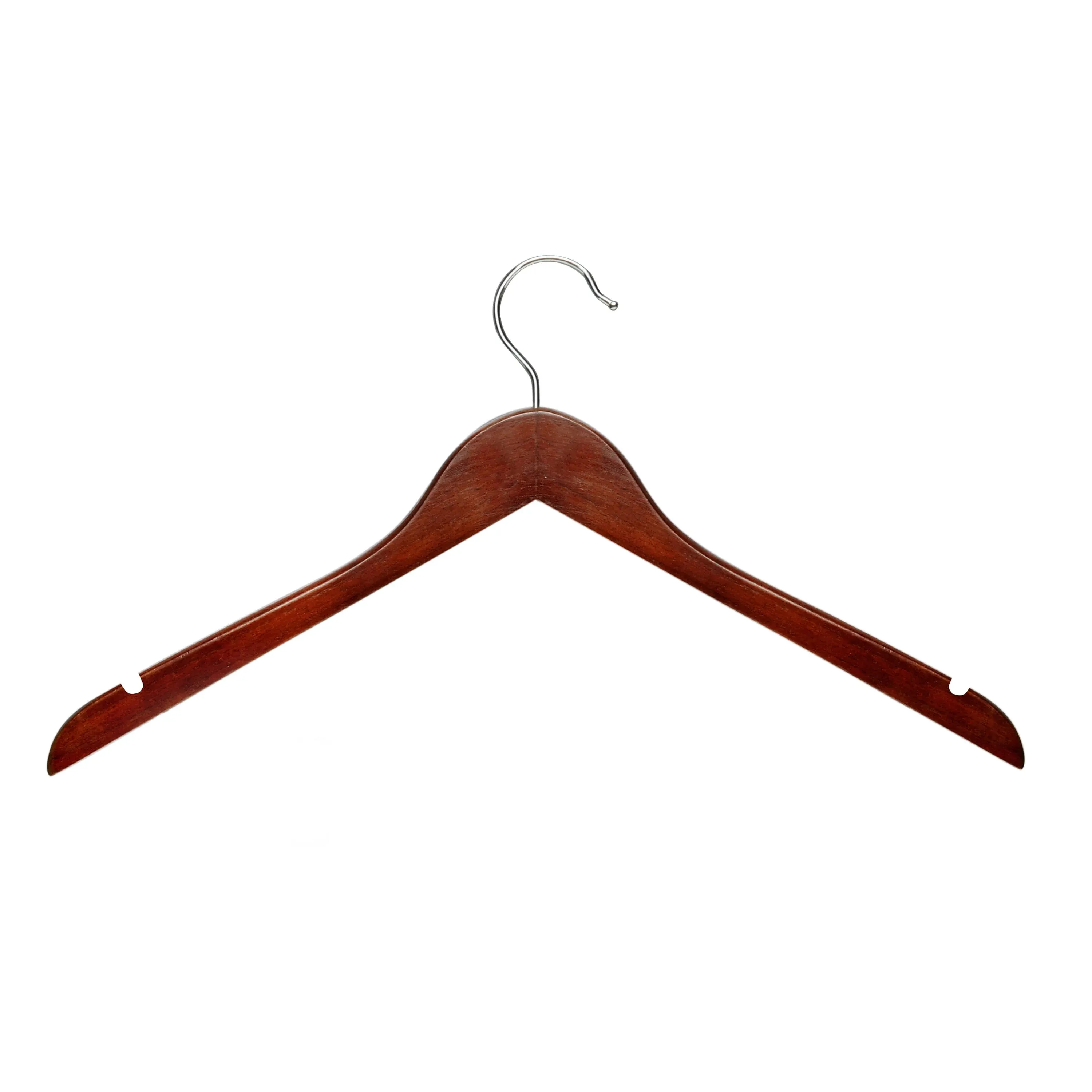 Cherry Wooden Shirt Hangers, 20-Pack