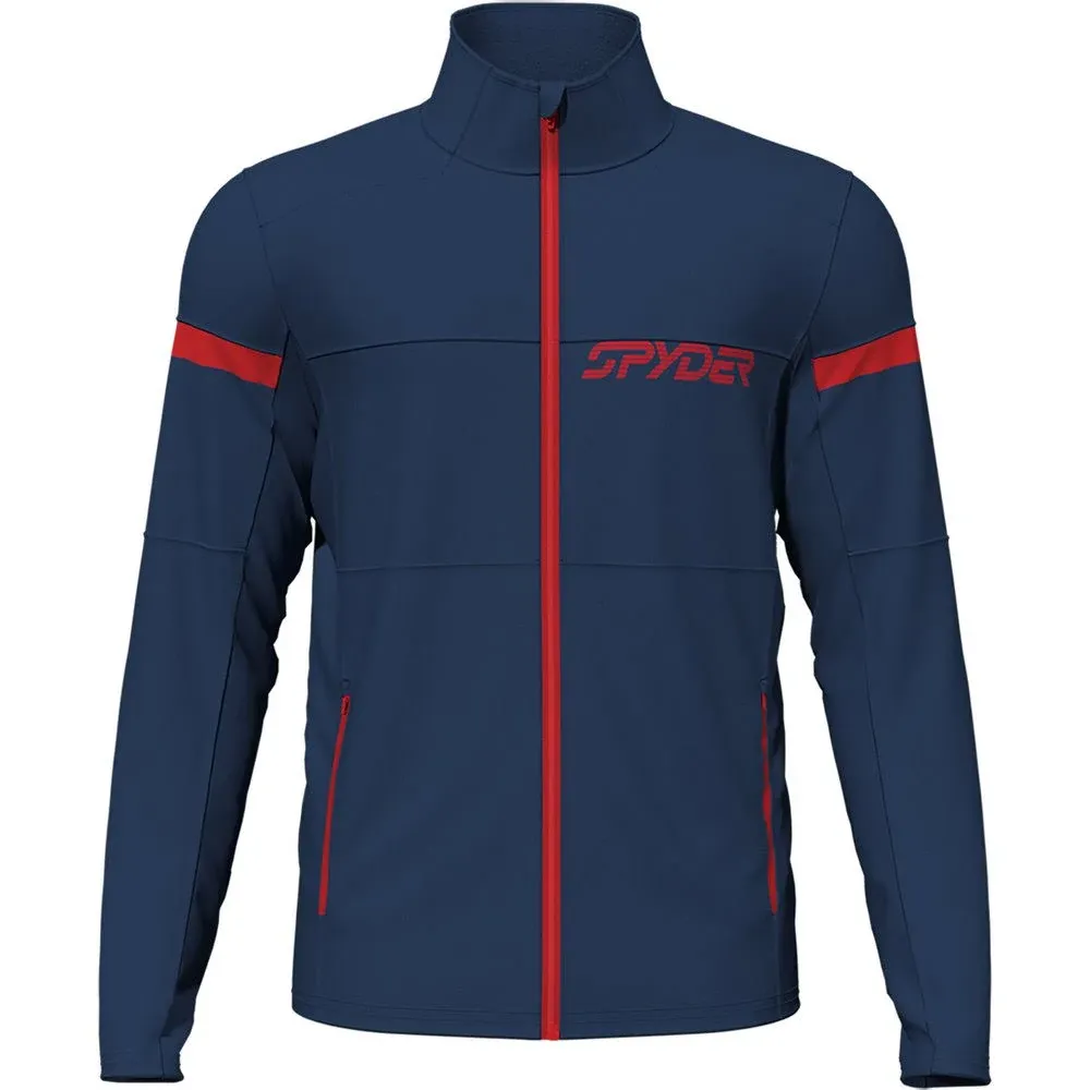 Speed Full Zip Fleece Jacket - Tundra Citron (Blue) - Mens | Spyder