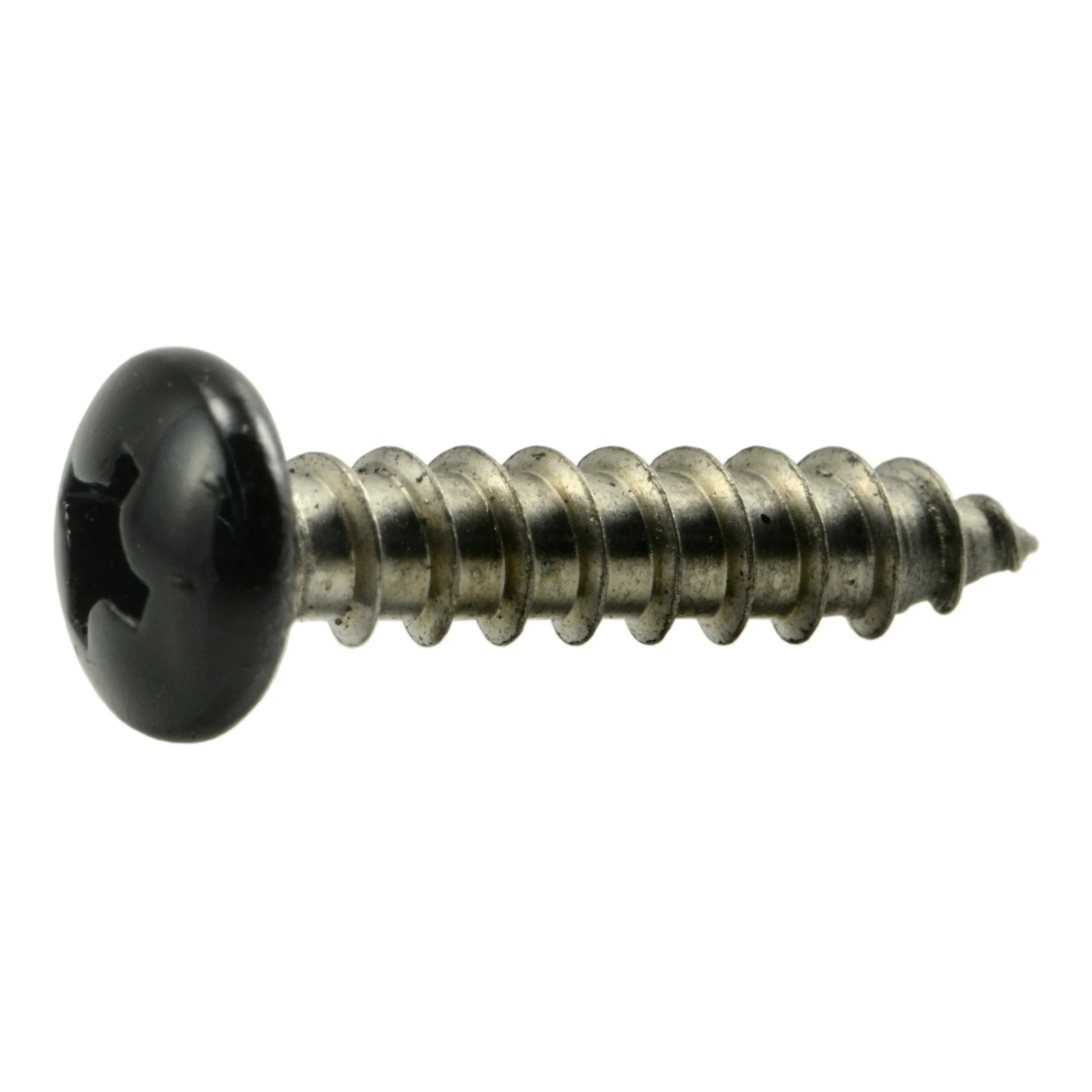 Sheet Metal Screw, #8 x 3/4 in, Painted 18-8 Stainless Steel Pan Head Phillips Drive, 100 PK