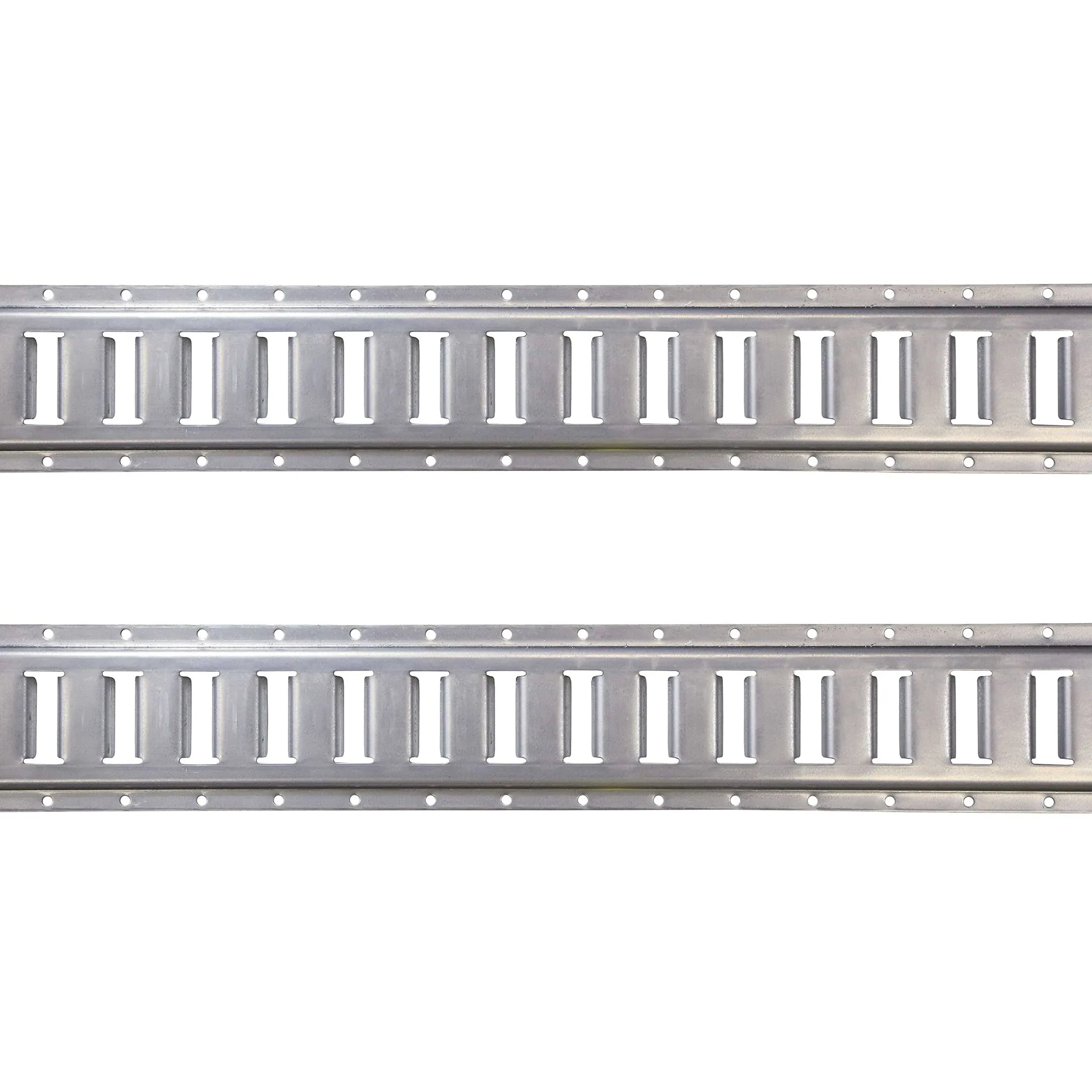 USCC 5&#039; Long Galvanized Horizontal E Track Rail - 12 Gauge Steel - 2PK