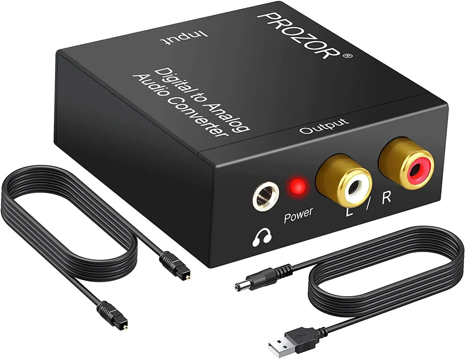 PROZOR Digital to Analog Converter DAC Digital SPDIF Toslink to Analog Stereo