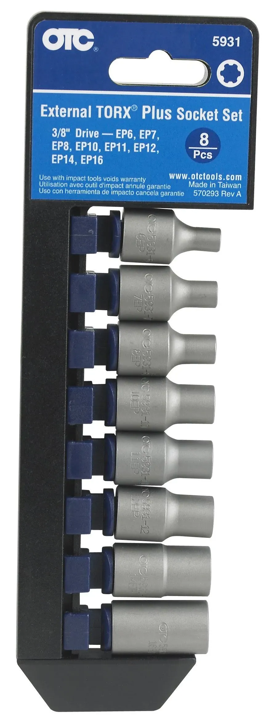 OTC External Torx Plus Socket Set, 8-Piece