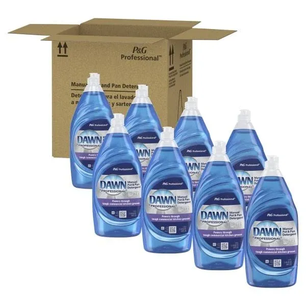 Dawn Professional Manual Pot & Pan Dish Detergent - 8 pack, 38 oz bottles