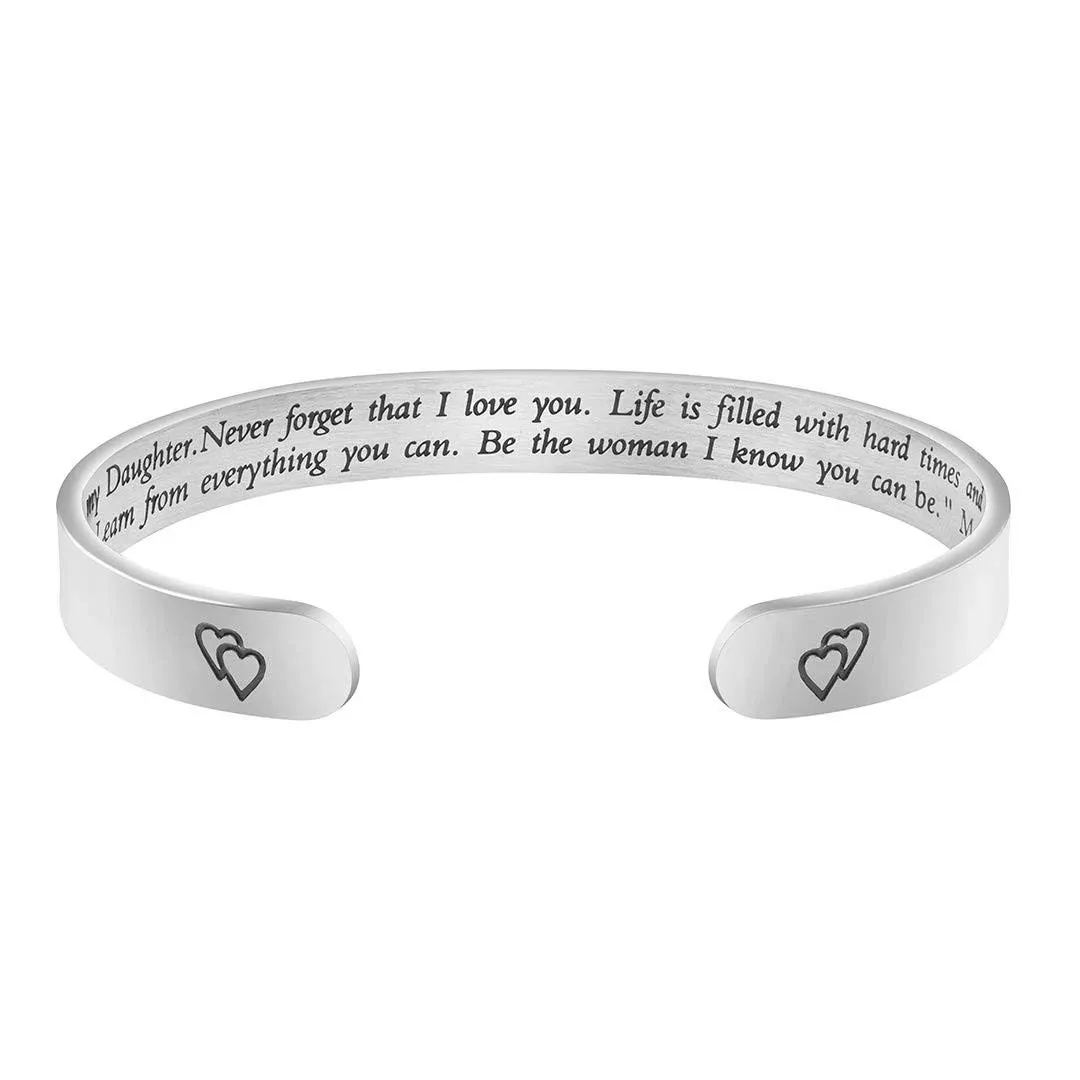 JoycuFF Inspirational Bracelets for Women Personalized Gift for Her Engraved ...