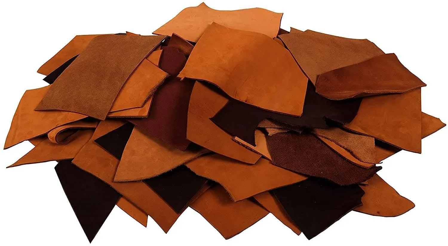 5 lbs Leather Scrap - Large Pieces of Full Grain Leather Cowhide Remnants Bag - Design & Make Crafts - Mixed Colors