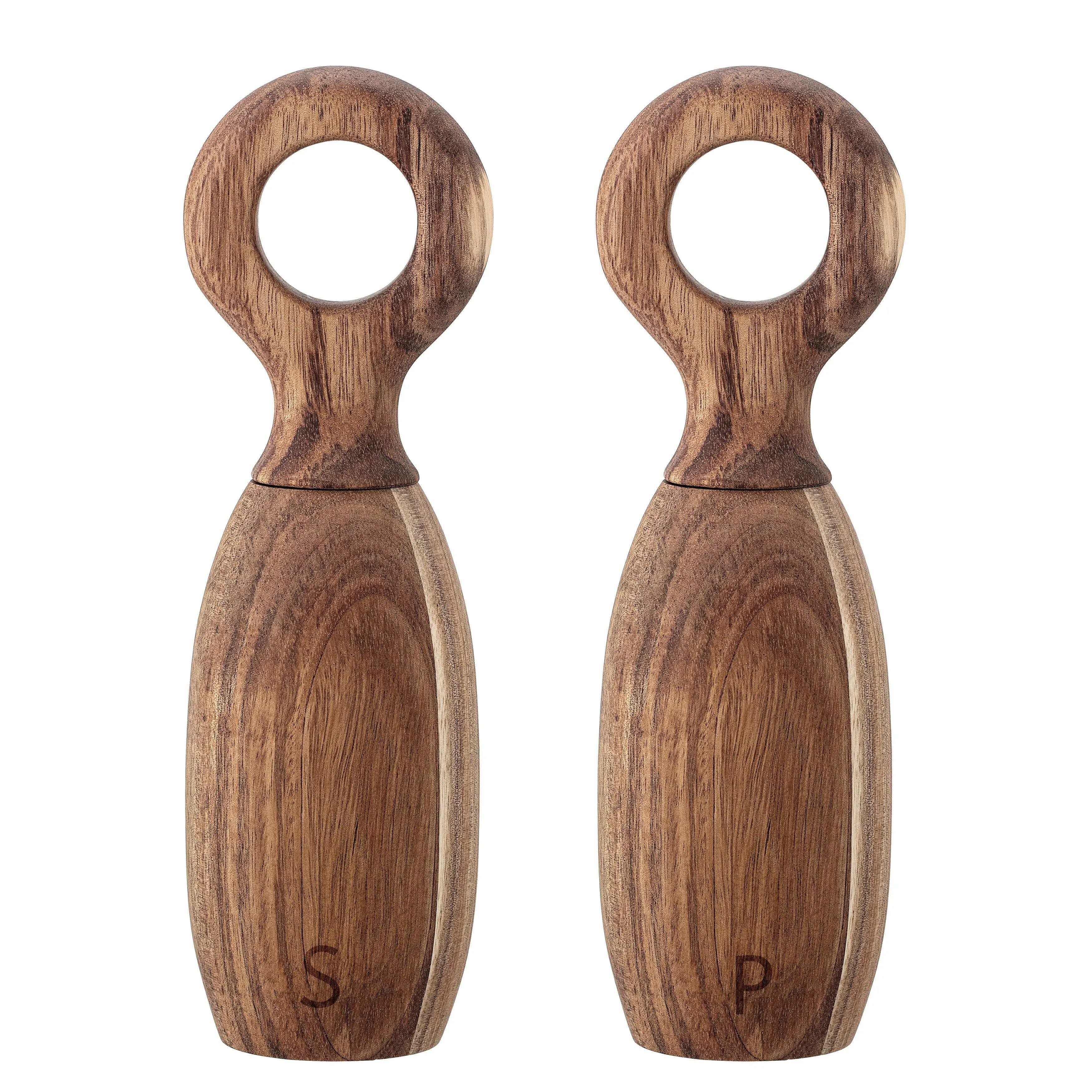 Bloomingville Brown Acacia Wood Salt & Pepper Mills,8 Inch (Set of 2)Bloomingville Brown Acacia Wood Salt & Pepper Mills,8 I…