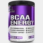 EVL BCAAs Amino Acids Powder - BCAA Energy Pre Workout Powder for Muscle Recovery Lean Growth and Endurance - Rehydrating BCAA Powder Post Workout Recovery Drink with Natural Caffeine - Furious Grape